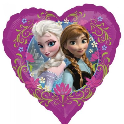 18" Frozen Elsa & Anna Love Heart XL