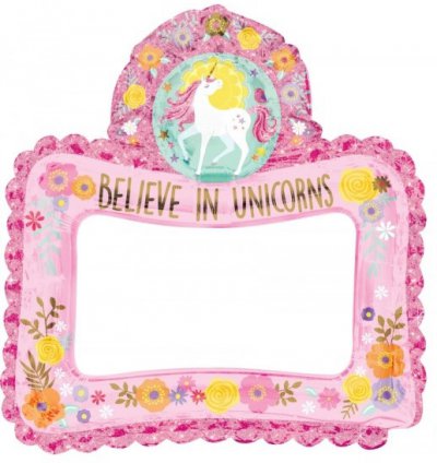 27" Magical Unicorn Selfie Frame Airfilled